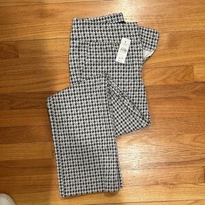 Ann Taylor Monochrome Houndstooth Straight Leg Pants